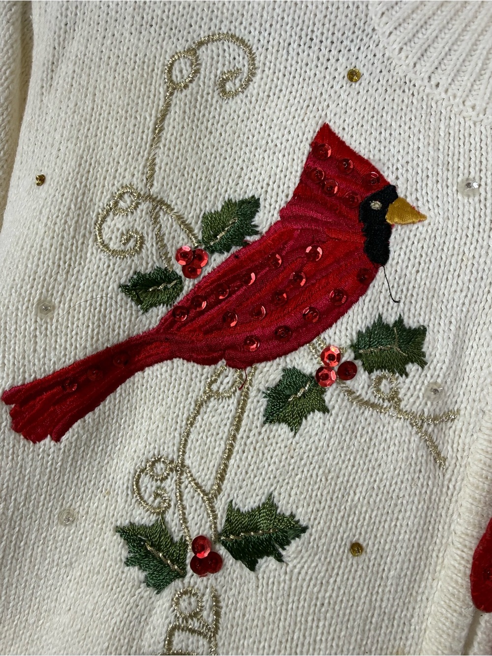 Tiara International, Christmas Collection. Size 2X, Cardinal Inspired Sweater. - Picture 4 of 7